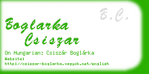 boglarka csiszar business card